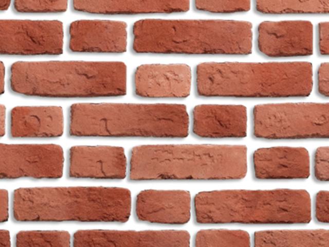 Кирпич декоративный Kamrock Античный кирпич 33890 тычковый красный, 