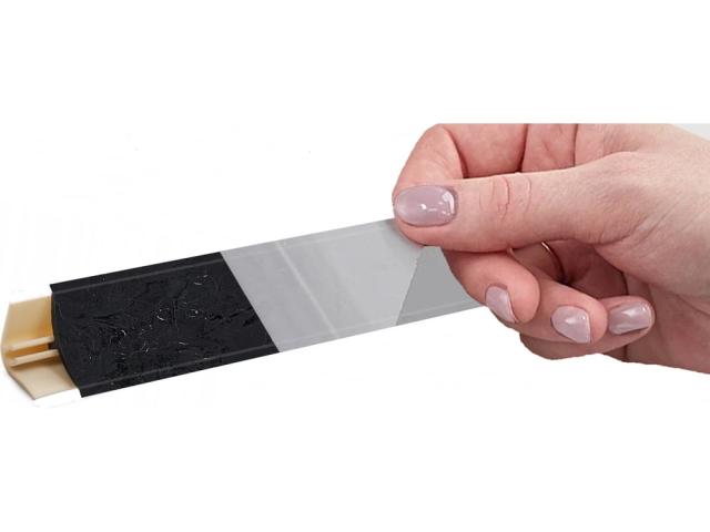 Плинтус ПВХ KORNER LB 15(89) Мрамор Лацио черный 3 м, 