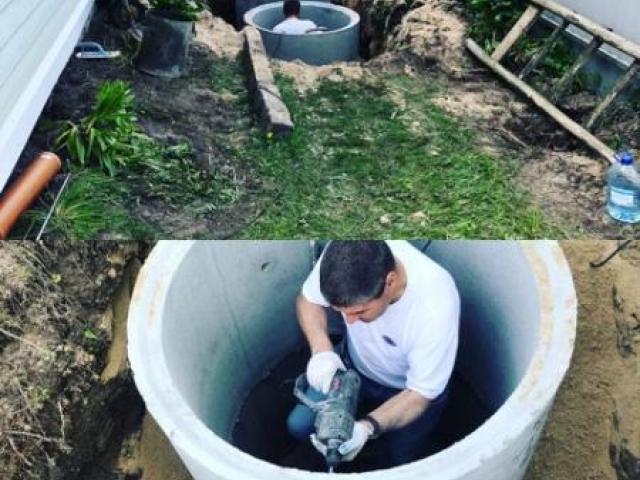 Септик, выгребная,сливная яма,из жб колец под ключ, Выборг Септик, выгребная,сливная яма,из жб колец под ключ, Выборг