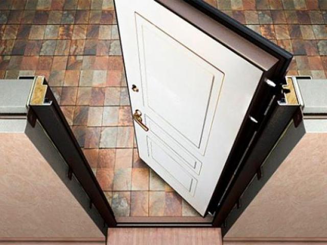 Установка входных металлических дверей, Сатка