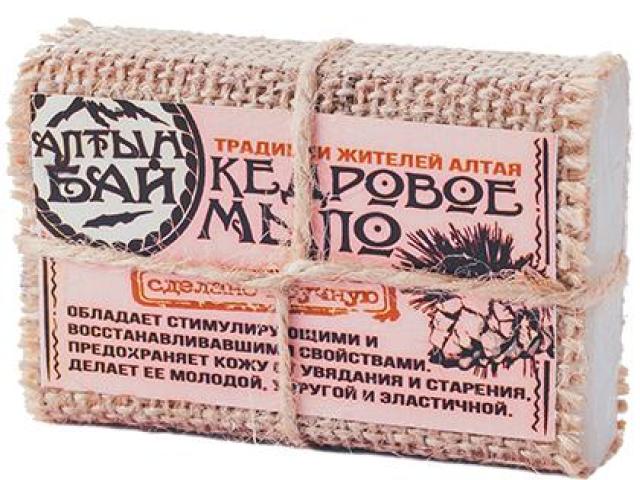 Мыло натуральное ручной работы КЕДРОВОЕ восстанавливающее, 80 гр., Ижевск