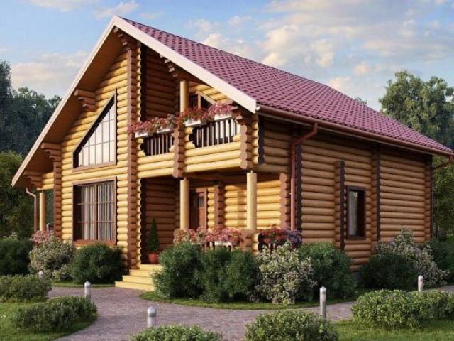 Дом из оцилиндрованного бревна Атлас, Москва