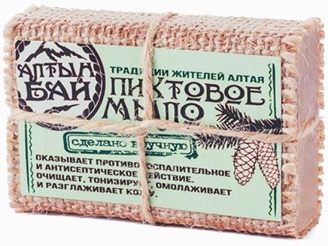 Мыло натуральное ручной работы ПИХТОВОЕ противовоспалительное, 80 гр., Ижевск