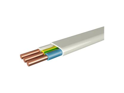 Кабель ВВГ-П 3x2.5, плоский, 50м, белый, медь, ГОСТ, ЭлПроКабель