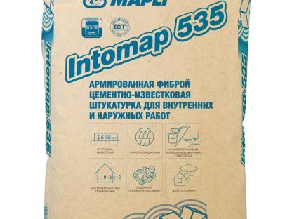Штукатурка МАПЕИ INTOMAP 535 влагостойкая 25 кг для внутренних и внешних работ