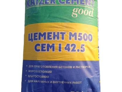 Цемент Kaizer Cement М500 Д0 50 кг – прочный портландцемент для строительных работ