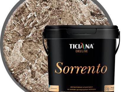 Штукатурка с волокнами Ticiana DeLuxe Sorrento 0.9 л влагостойкая для бетона кирпича