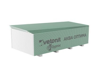 Гипсокартон Vetonit Gyproc Аква Оптима влагостойкий 2500x1200x12,5 мм