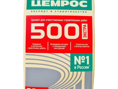 Цемент ЦЕМРОС М500 Д20 ЦЕМ II А-Ш 50 кг для строительных работ