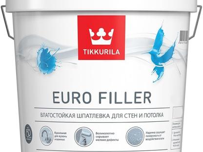 Шпаклевка влагостойкая Евро Филлер 10 л Tikkurila для внутренних работ