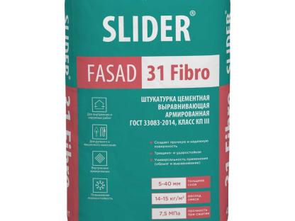 Цементная армированная выравнивающая штукатурка Dauer slider fasad 40 кг