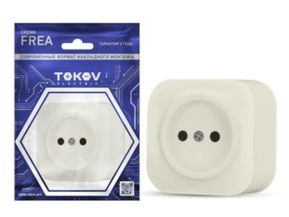 Розетка TOKOV ELECTRIC TKE-FR-R1-C02 серия FRЕА с глянцевым покрытием