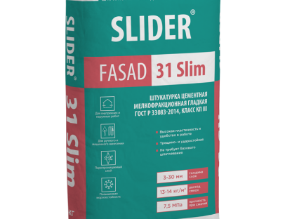 Штукатурка цементная Dauer Slider Fasad 31 Slim 25 кг для внутренних и наружных работ