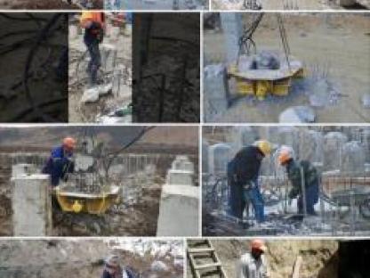 Распушение срубка оголовков срезка, обрубка жб свай, Лобня