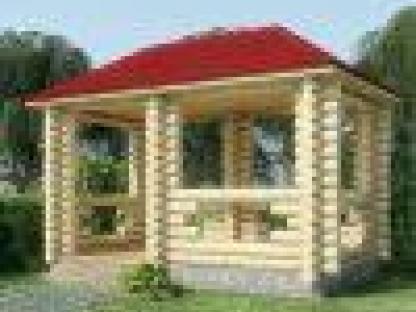 Беседка - 1 из оцилиндрованного бревна, Москва