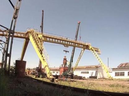 Демонтаж козлового крана, Хабаровск