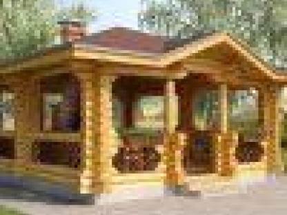 Беседка Б-4 из оцилиндрованного бревна, Москва