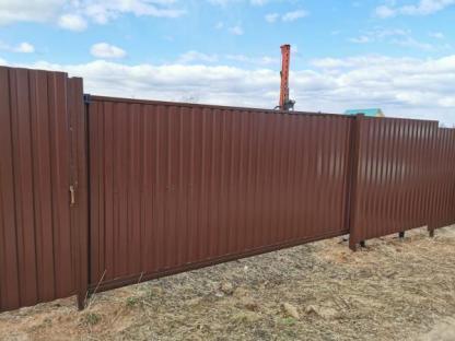 Автоматические откатные ворота на свайно-винтовом механизме, Ивантеевка