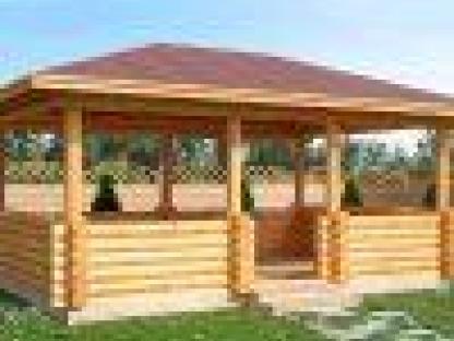 Беседка Б-3 из оцилиндрованного бревна, Москва