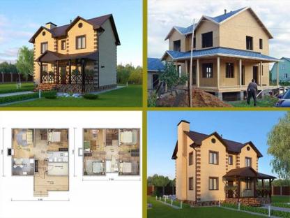 Двухэтажный каркасный дом с пятью спальнями, Пенза